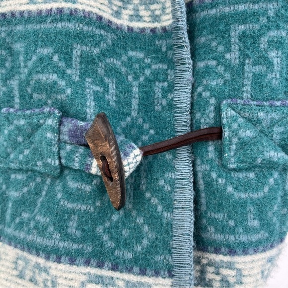 Eddie Bauer Vintage Blanket Wool Barn Toggle Shawl Collar Coat Size MP - Picture 8 of 14